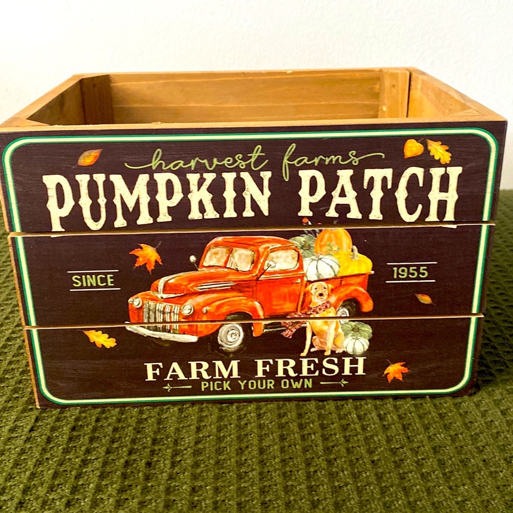 NWOT Fall themed wood box